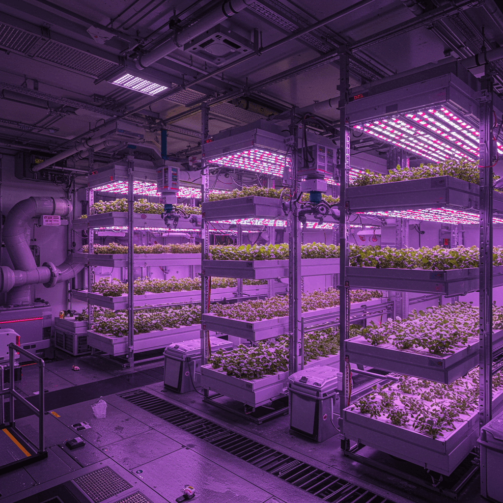 Advanced Subterranean Hydroponic Farming Bays