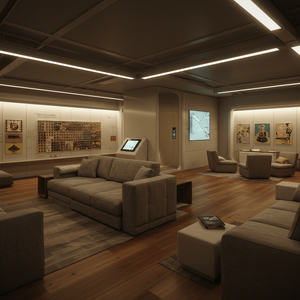 Subterranean Library and Cultural Center within Arcology