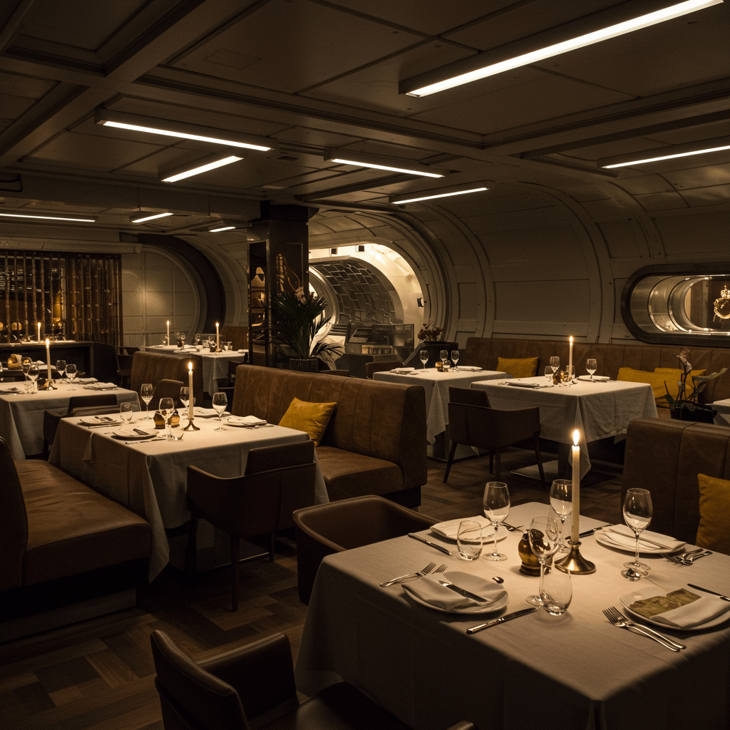 Elegant Subterranean Fine Dining Restaurant