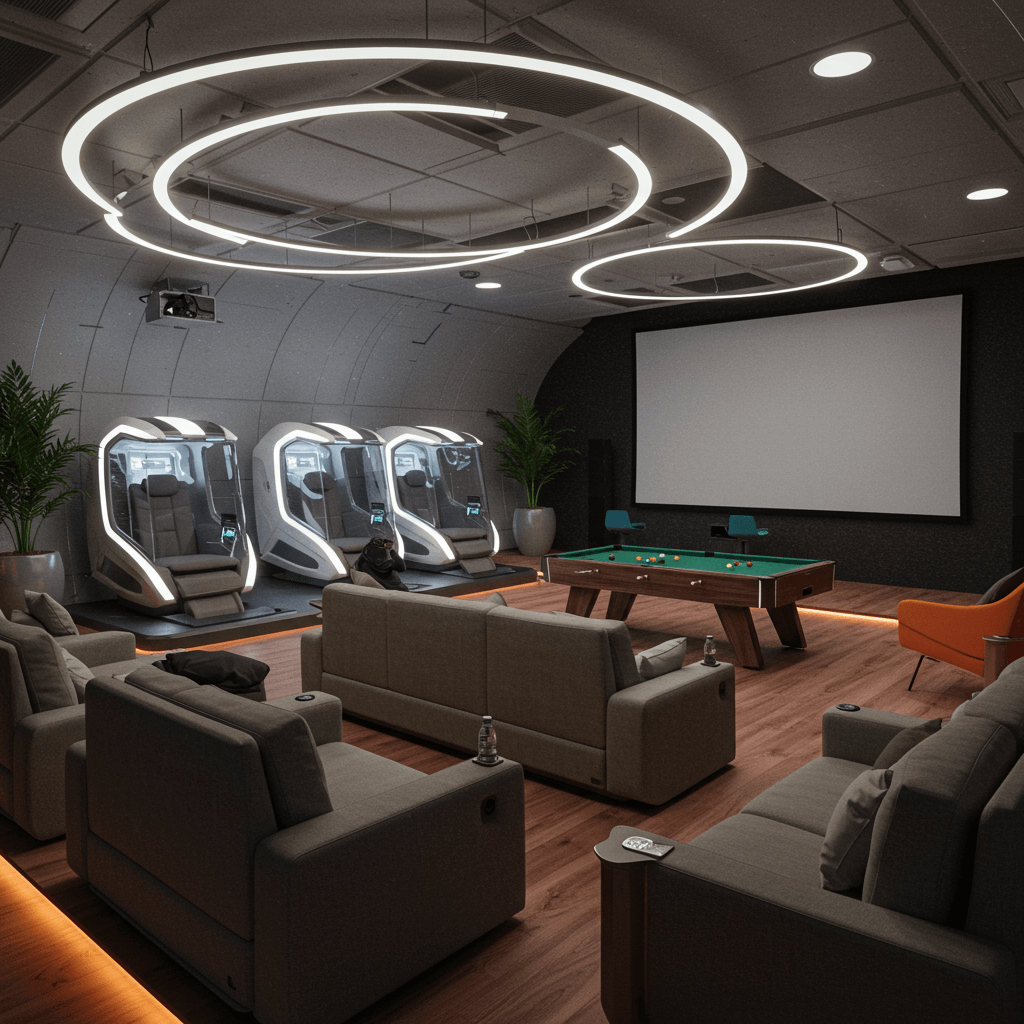 Secure Underground Recreation and Social Lounge